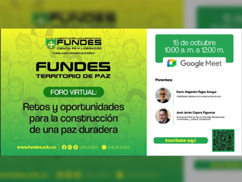 Realidad social y los acuerdos de paz se analizaron en Foro virtual organizado por el programa de Derecho